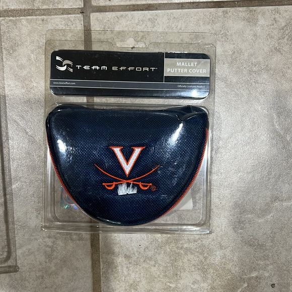 Set of three UVA Nylon Golf Club Headcovers and Mallet Putter Cover - Picture 2 of 5